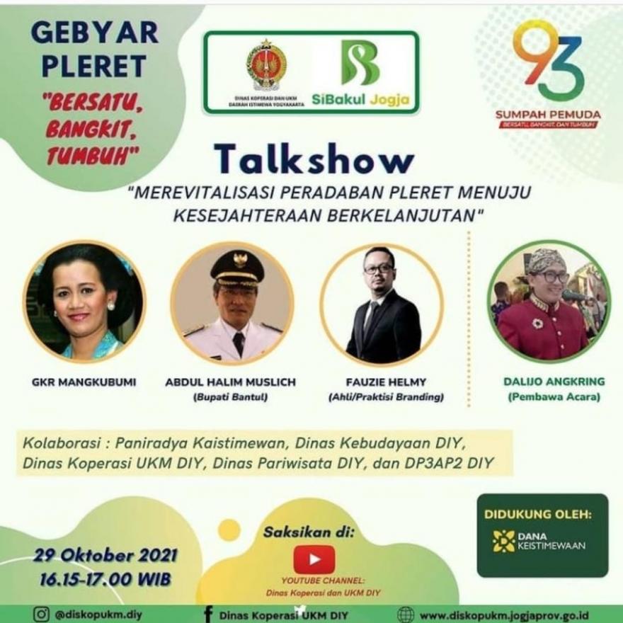 TALK SHOW MEREVITALISASI PERADABAN PLERET MENUJU KESEJAHTERAAN YANG BERKELANJUTAN